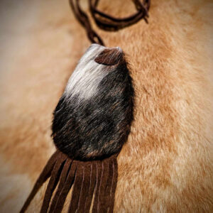 Brindle Cowhide Neck Pouch Medicine Bag