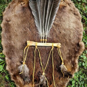 Wild Turkey Feather Deer Leg Bone Smudge Smoke Fan