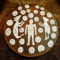 20" Bison Hide Hand Painted Mantle Drum