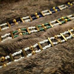 Double Strand Handmade Beaded Necklaces With Brass & Glass Beads