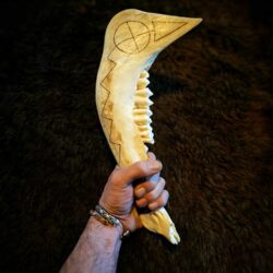 Bison Jaw Sunwheel Arrow Ceremonial Club